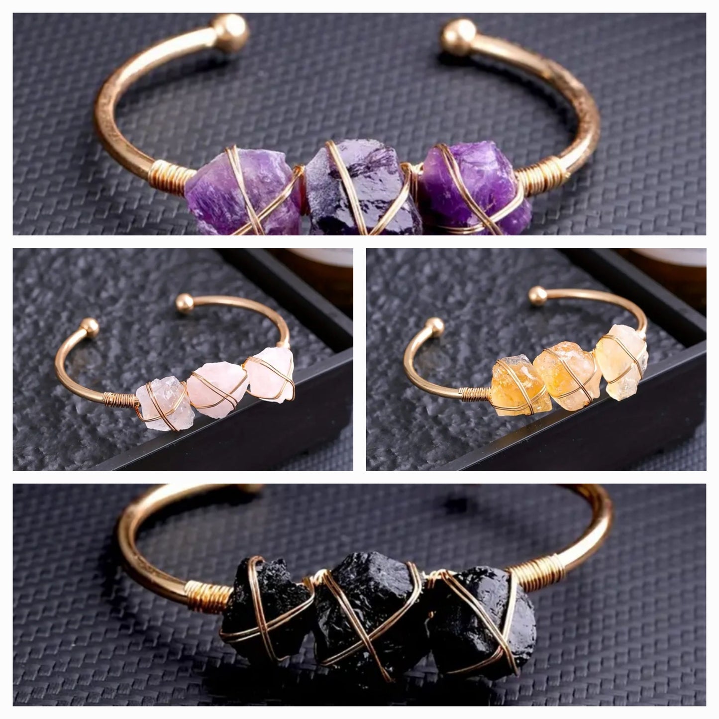 Wire Wrapped Crystal Bracelet