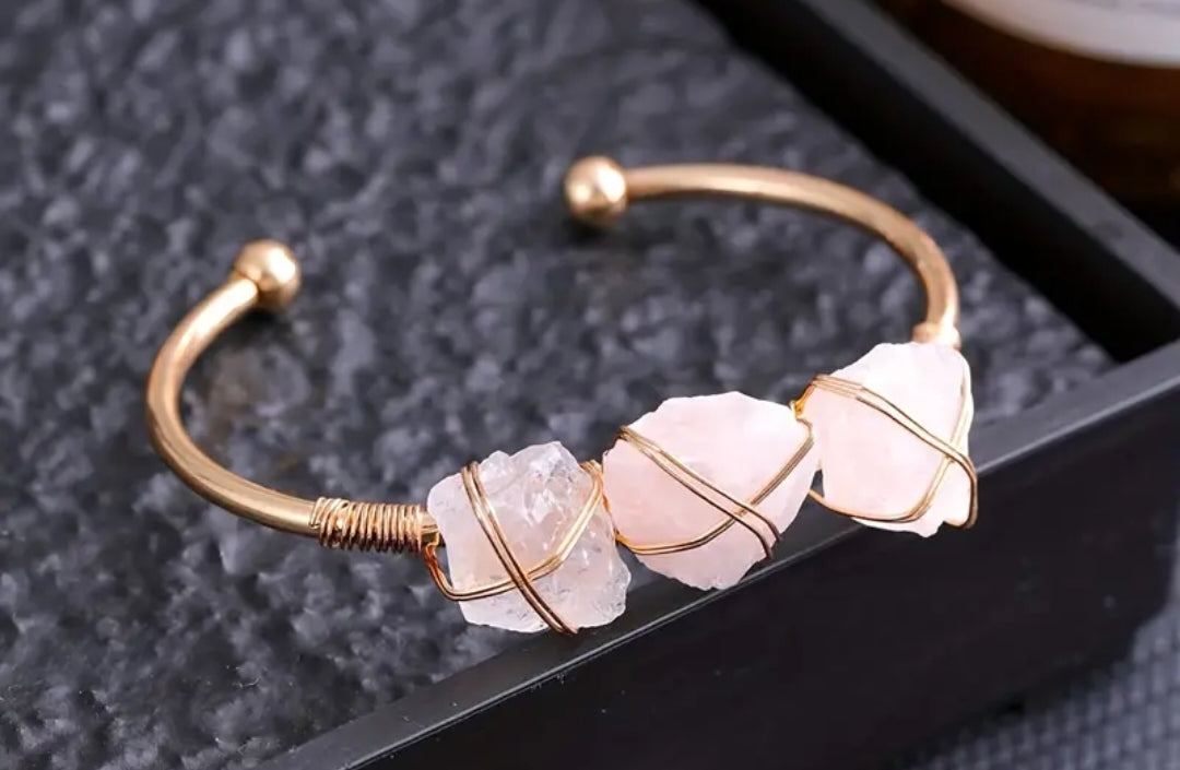 Wire Wrapped Crystal Bracelet