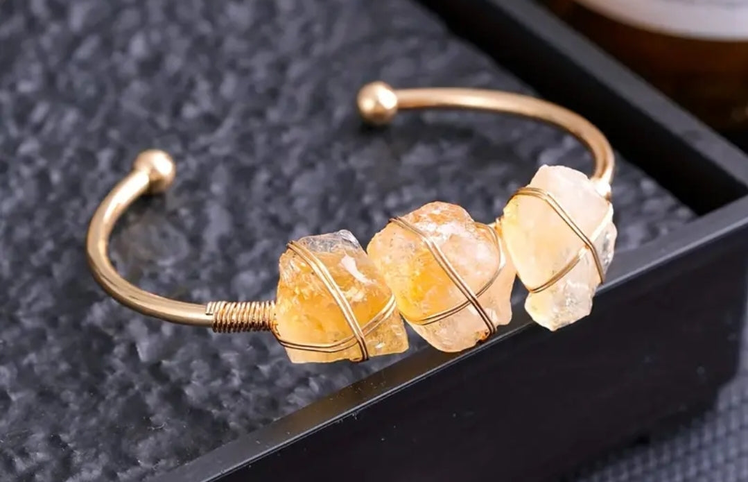 Wire Wrapped Crystal Bracelet