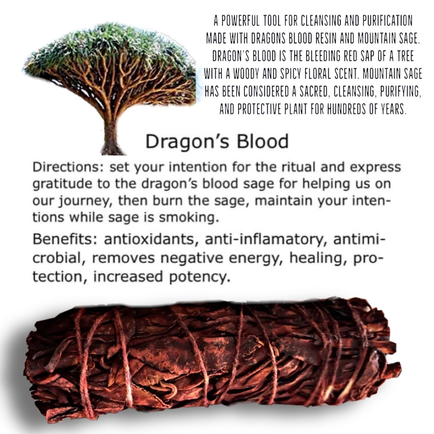 Dragon's Blood Sage Smudge Stick