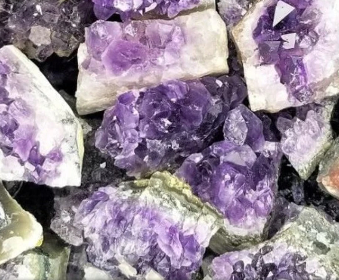 Raw Amethyst Crystal on Matrix