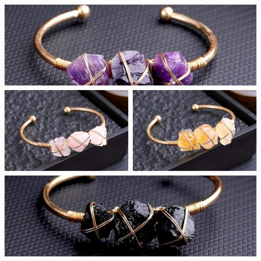 Wire Wrapped Crystal Bracelet
